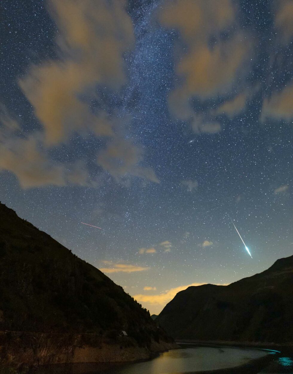 Étoile filante au barrage de Grand'Maison